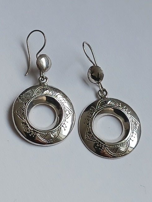 Tuareg silver earrings