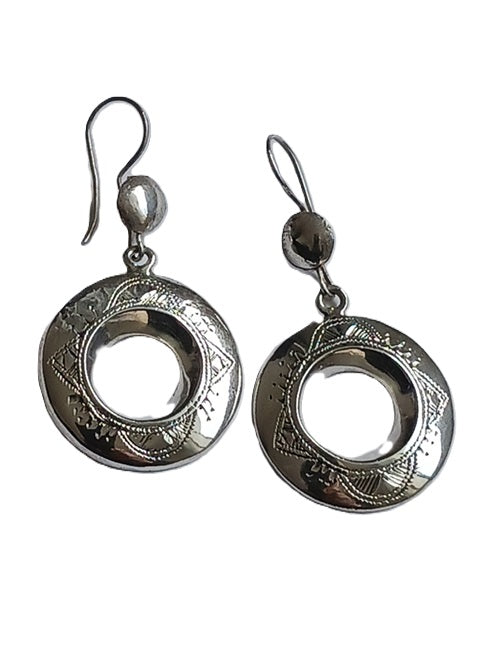 Tuareg silver earrings
