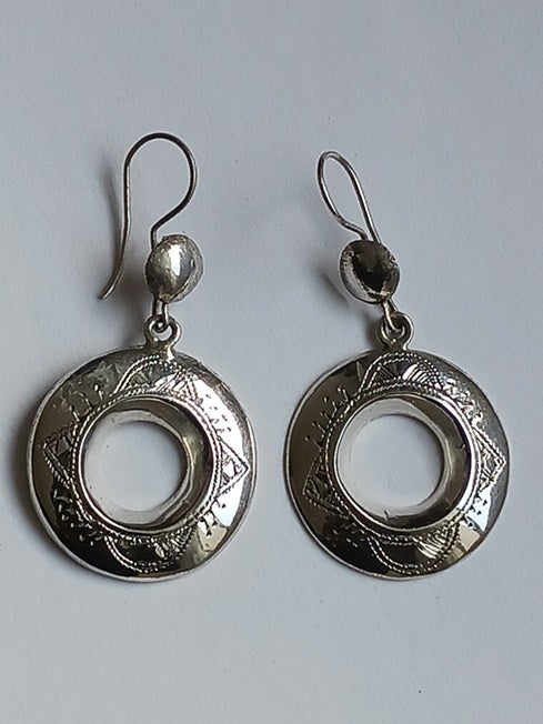 Tuareg silver earrings