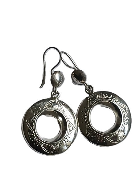 Tuareg silver earrings