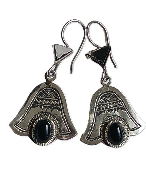 Tuareg silver earrings