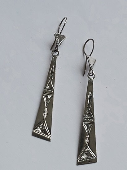 Tuareg silver earrings