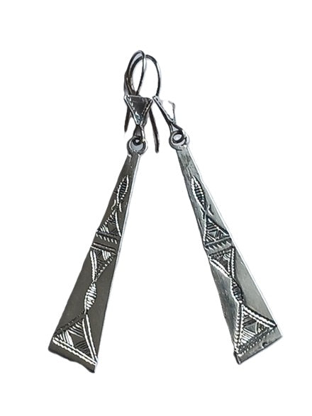 Tuareg silver earrings