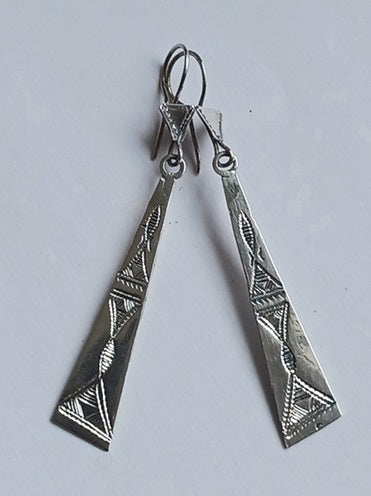 Tuareg silver earrings