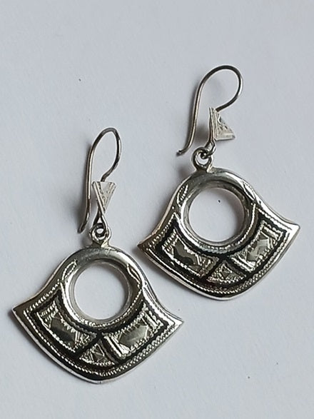 Tuareg silver earrings