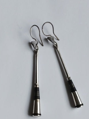 Boucles d'oreilles touareg en argent et bois d'ébène