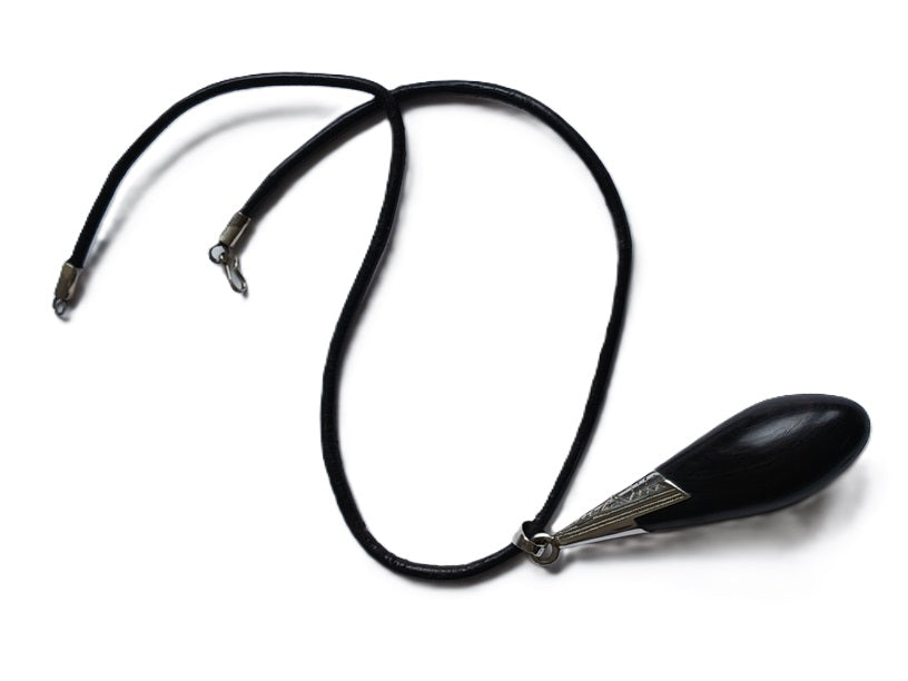 Tuareg necklace in silver and ebony wood