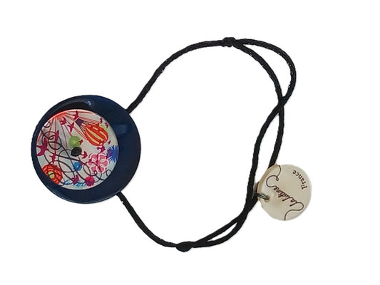 Bracelet ajustable en nacre avec anneau en argent (La Lutine)