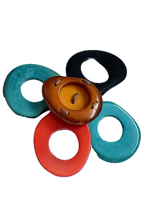 Tagua Brooch
