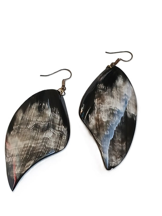 Boucles d'oreilles en corne