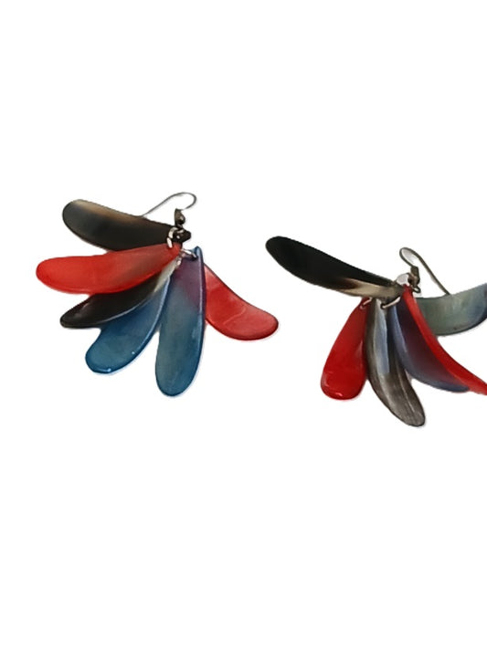 Boucles d'oreilles en corne