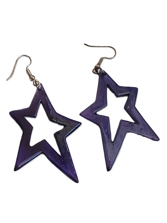 Boucles d'oreilles en corne