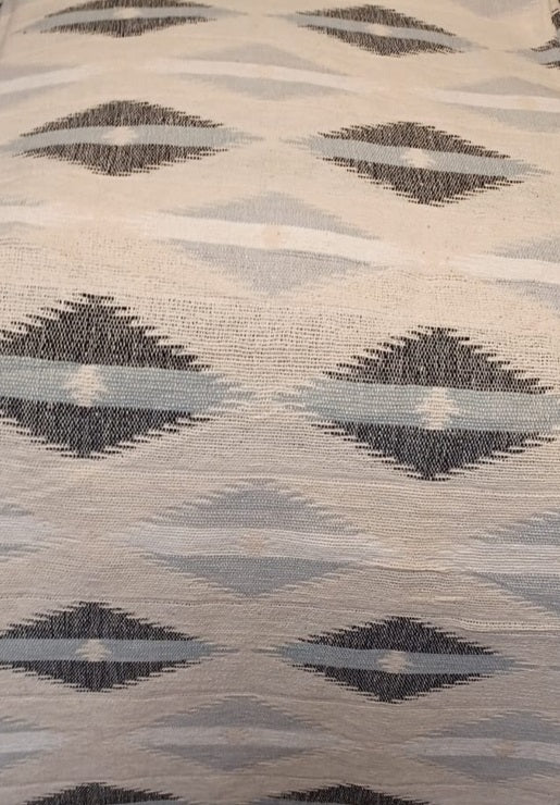 Plaid / Couvre canapé / tissu d'ameublement 100% coton tissé à la main, réversible