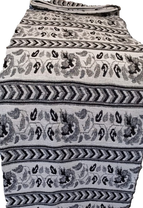 Plaid / Couvre canapé / tissu d'ameublement 100% coton tissé à la main, réversible