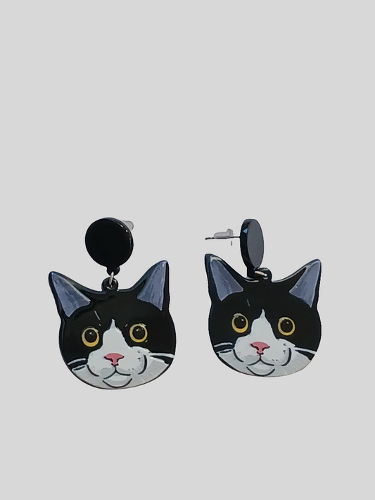Boucles d'oreilles chat