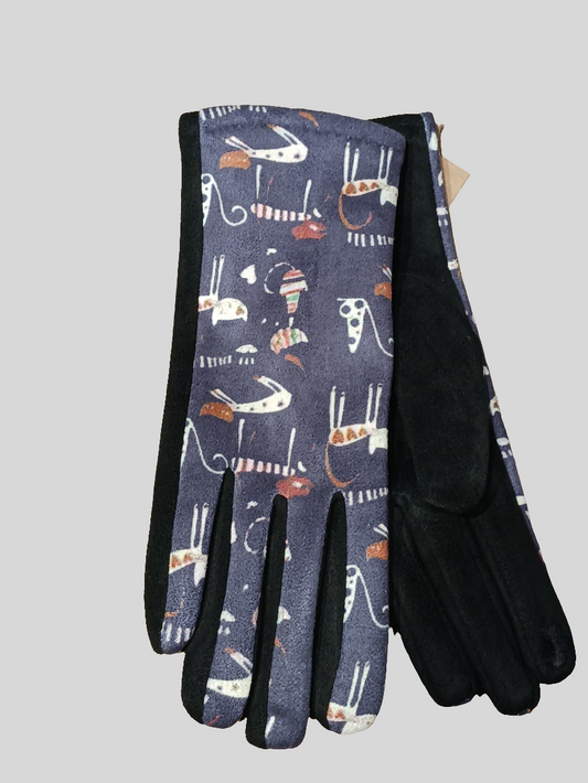 Gants motif chat