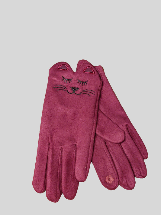Gants motif chat