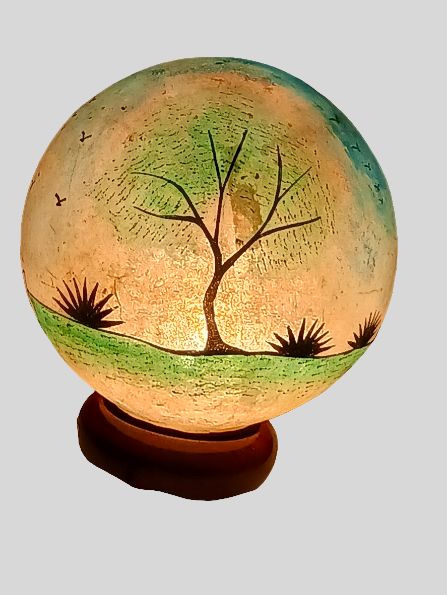 Lampe en vessie de chameau - grand modèle