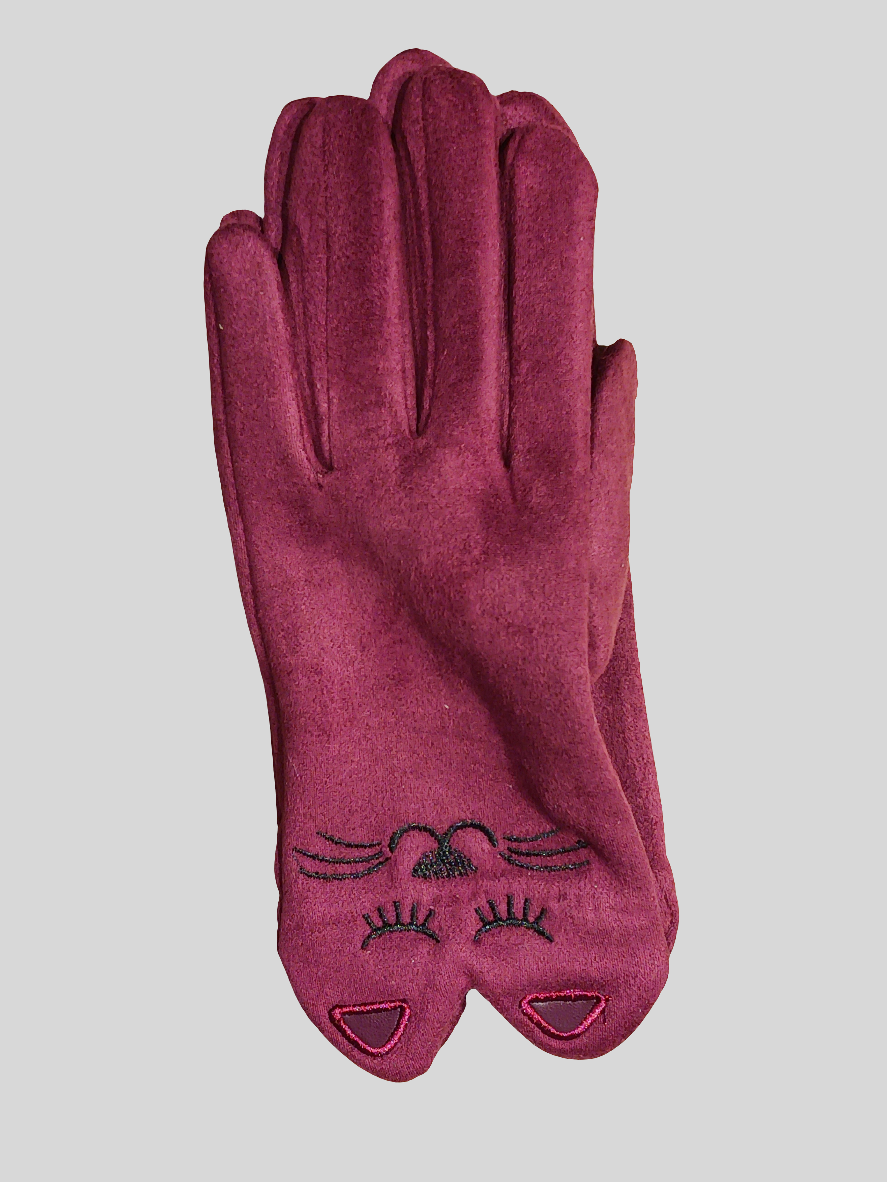 Gants motif chat