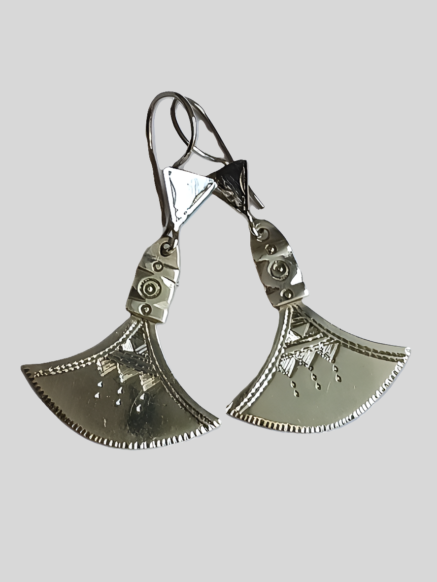 Tuareg silver earrings