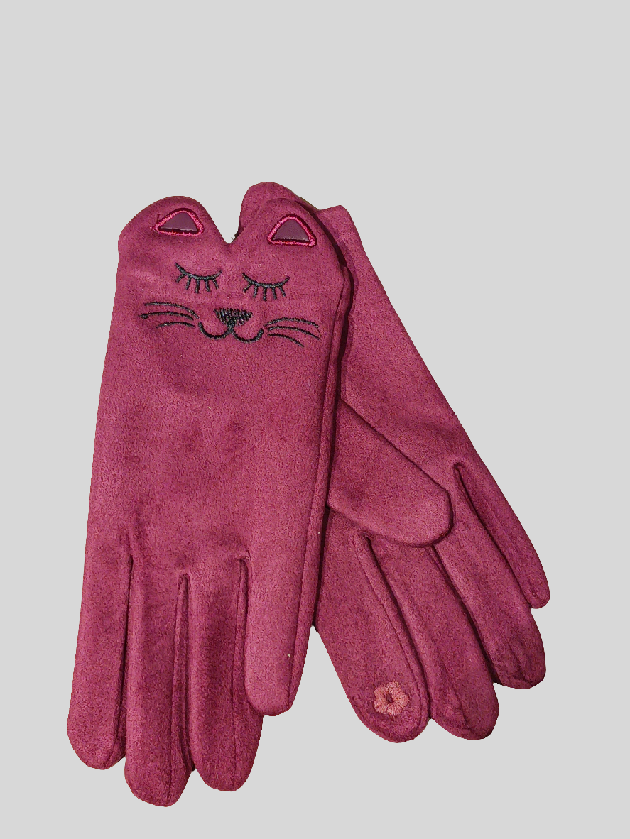 Gants motif chat