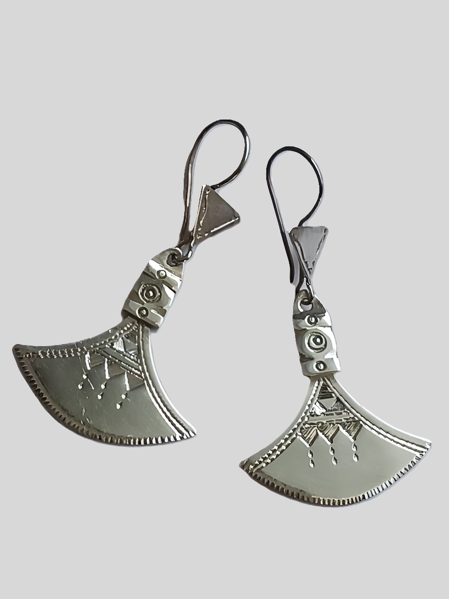 Tuareg silver earrings