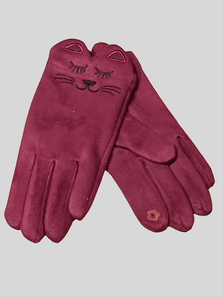Gants motif chat