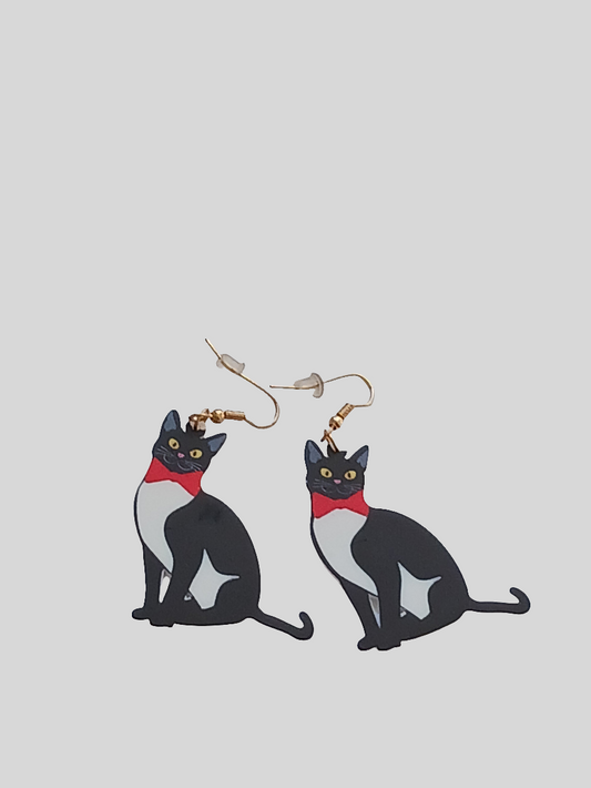 Boucles d'oreilles chat