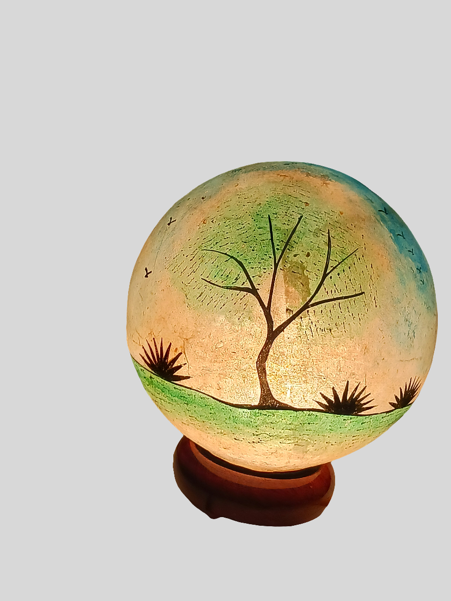 Lampe en vessie de chameau - grand modèle