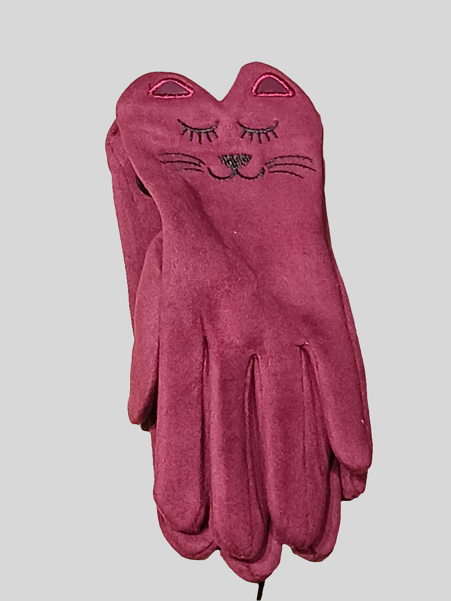 Gants motif chat