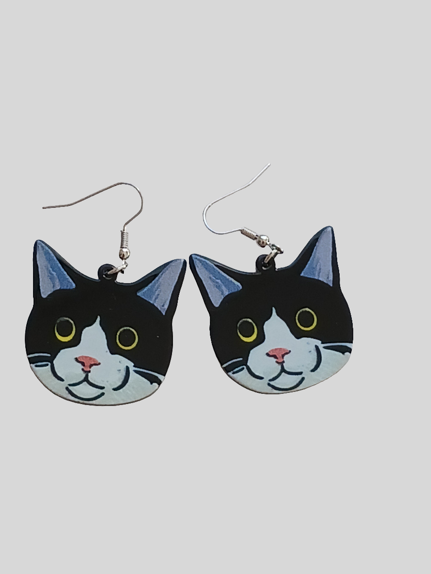 Boucles d'oreilles chat